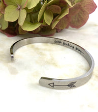 Load image into Gallery viewer, &quot;Keep F*#cking Going&quot; Hidden Inspiration Stainless Steel Bracelet
