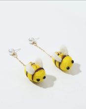 Load image into Gallery viewer, Bee Drop Earrings
