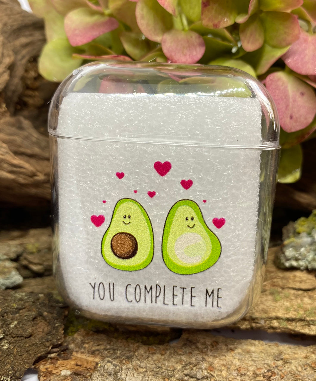 Airpod Case - Avocado You Complete Me - Clear