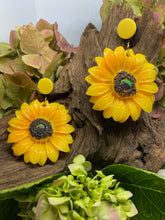 Load image into Gallery viewer, Sunflower Drop Earrings
